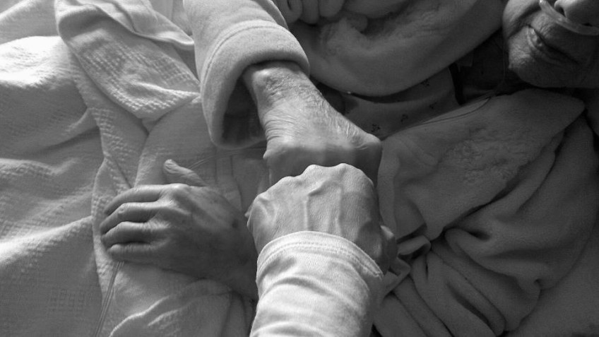 The Fist Bump My mom and her newly-learned fist bump. Because, as she learned from the technician at the hospital, "Around here we don't say goodbye. We say, 'see ya later.'