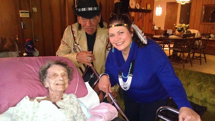 The Naming Ceremony Princess Harvest Moon, Chief Medicinehawk and Princess Moonwind after the naming ceremony. My mom was so proud that night!